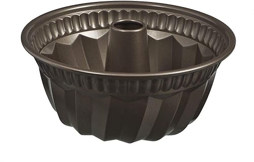 Pyrex - Asimetria - Moule à Savarin en Métal Anti-Adhésif Ø 22 cm , Marron - Nail Gallerys