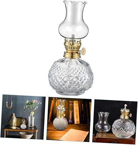 ULDIGI Lampe À Huile en Verre Lanterne À Pétrole Rustique Lampe À Pétrole Vintage pour Intérieur - Nail Gallerys