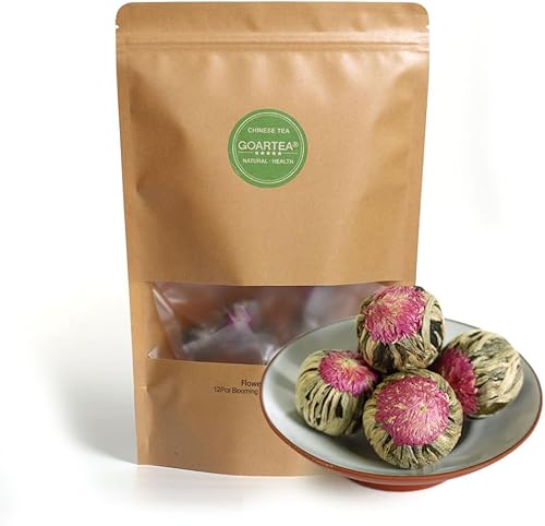 GOARTEA 12Pcs Blooming Tea Flowers Balls Green Tea Ball Blooming Thé Flower Tea Artistic Fresh Natural Gift Set Pack - Nail Gallerys