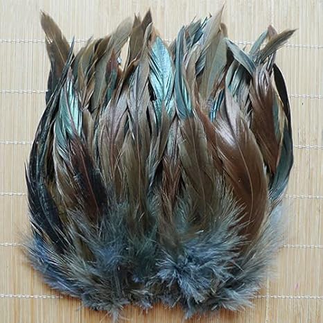 Qingsb Lot de 50 plumes naturelles pour décoration de vêtements 13 à 20 cm, bleu ciel, 50 Pcs - Nail Gallerys