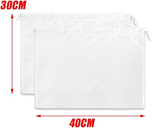 Lot de 2 pochettes de rangement en soie douce avec cordon de serrage - 30 x 40 cm - Anti-poussière - Grande taille - Pour protéger les sacs à main, les chaussures, les bottes, les voyages - Nail Gallerys