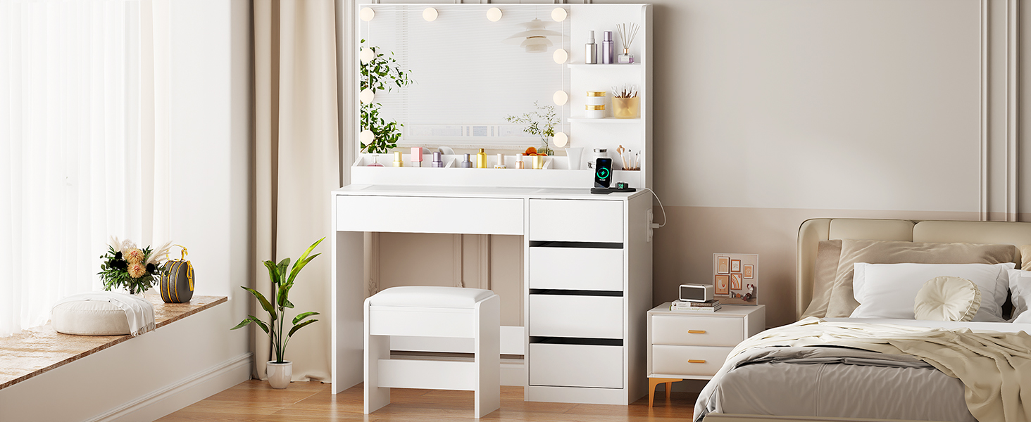 coiffeuse avec miroir et tabouret coiffeuse avec miroir led coiffeuse avec rangement