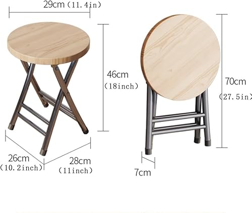 lirrebol Tabouret de Bar Rond Pliable | Tabouret de Bar Portable 45 cm | sans Dossier | Pliage Facile et Design Robuste et Peu encombrant | pour Bar, Salle à Manger, Bureau et événements (Noir) - Nail Gallerys
