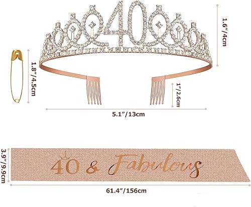 CHUANGOU Couronne Anniversaire Echarpe，Anniversaire Couronne Cristal，pour Les Filles Décorations de Fête. - Nail Gallerys