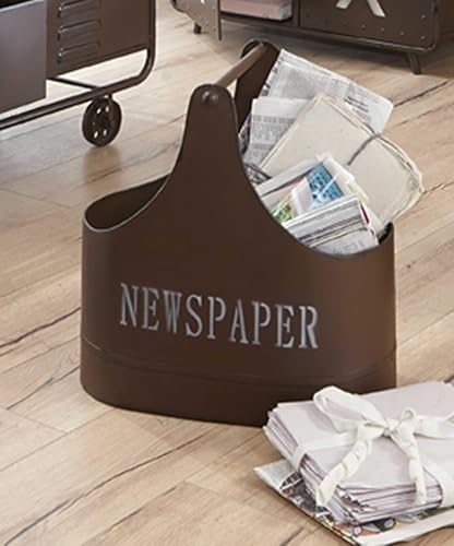 HAKU Möbel porte revues marron, vintage, métal - Dim.: L 44 cm x H 44 cm x P 27 cm, Style: Industrial - Nail Gallerys