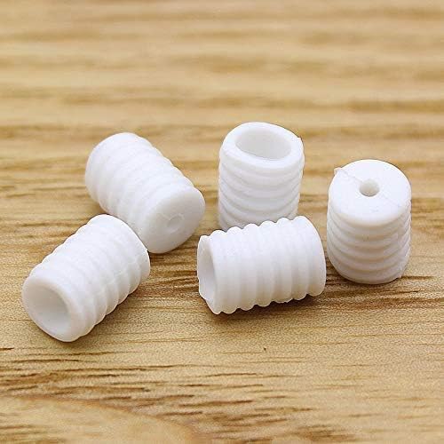 Perles en silicone pour serrer les élastiques - Ajusteur de cordon antidérapant 50Pcs blanc - Nail Gallerys