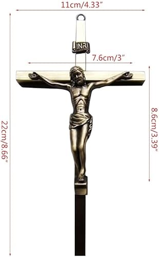 EVANEM Croix Catholique 22 × 11 Cm, Crucifix Saint Mur Croix De Jésus-Christ Prière Religieuse - Nail Gallerys