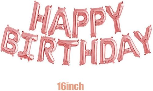 Bannière « Happy Birthday » rose pâle en forme de cœur ballons confettis rose pâle pour décorations d'anniversaire pour adultes, fête prénatale, 1er anniversaire - Nail Gallerys