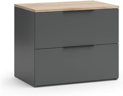 Vicco Commode Wido, Blanc/Sonoma, 60x50cm avec Porte - Nail Gallerys