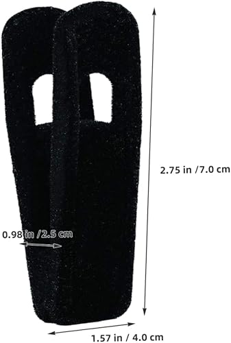 Mobestech Lot de 10 Pinces À Cintres en Plastique pour Pantalons Jupes Gain De Place en Velours Blanc - Nail Gallerys