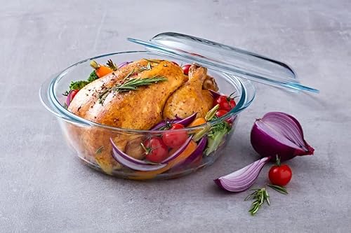 Pyrex 108A000 Cocotte ronde en verre classique Easy Grip haute résistance 1,5 L - Nail Gallerys