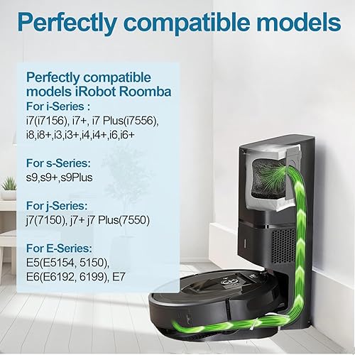 10 Sacs pour Aspirateur Roomb 105 Combo/Vac, Plus 405 Combo /205 Combo/505 Combo,i7/i7+, i7Plus, i8/i8+, i3/i3+, i4/i4+, i6/i6+, j7/j7+, s9/s9+, s9Plus - Sacs de Remplacement pour Station de Nettoyage - Nail Gallerys