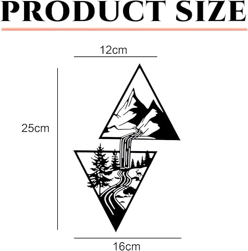 Arbre De Vie Decoration Murale, CervidéS Et Arbres Decoration Murale Convient Decoration Chambre, DéCo Chambre Pour Les MéTaux, DéCoration Chambre, Noir, 25x12cm - Nail Gallerys