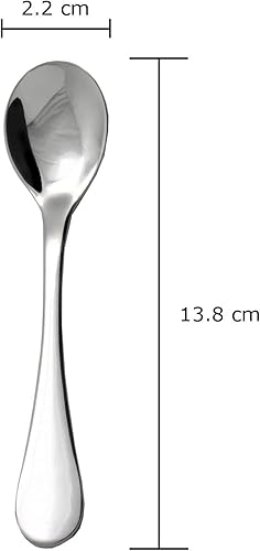 GRÄWE Lot de 6 petites cuillères pour enfant en acier inoxydable 18/10 - Nail Gallerys