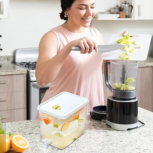 Distributeur d'eau pour réfrigérateur avec robinet, distributeurs de boissons de 10 L avec robinet, date de stockage des enregistrements, distributeur de boissons de réfrigérateur avec filtre et date - Nail Gallerys