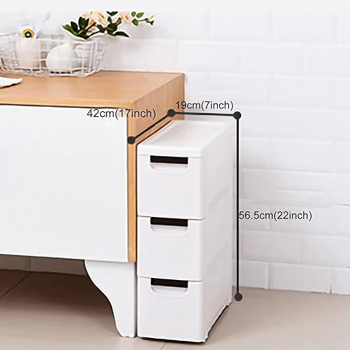 Meuble de salle de bain mince avec tiroir coulissant, tour de rangement sur roulettes, organisateur de tour de rangement (6 tiroirs) - Nail Gallerys