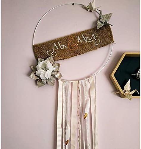 Lealoo Cercle métallique Blanc diam. 35 cm pour Abat-Jour, Anneau pour Attrape rêves - Nail Gallerys