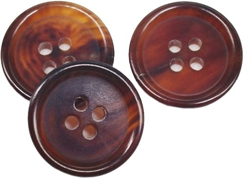 YaHoGa 11 Pièces Marron Boutons de Corne pour Blazers - Ensemble de Corne de Buffle 15 mm 20 mm - Nail Gallerys