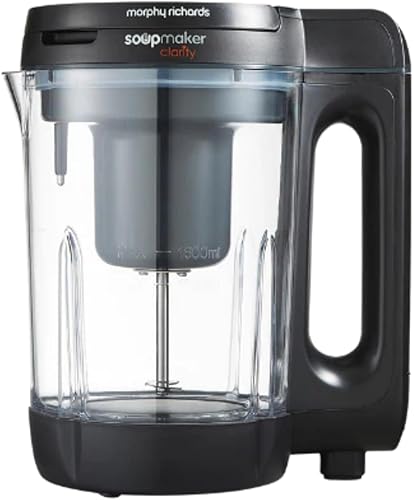 Morphy Richards Machine à soupe Clarity de 1,6 L, contrôle des portions, 9 réglages caractéristiques, technologie de réponse intelligente, garde au chaud, machine à soupe et smoothie, blanc et noir, - Nail Gallerys