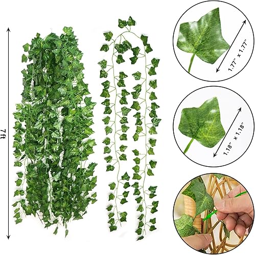 Lot de 2 glycines artificielles à suspendre avec 20 branches de glycine blanche de 1,8 m pour arche de mariage, fête, jardin, décoration d'intérieur (blanc) - Nail Gallerys