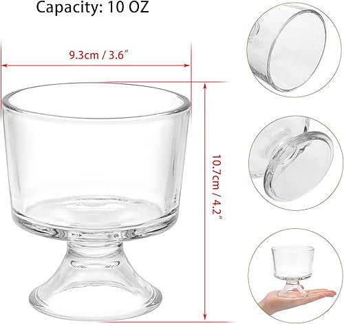 OLegei 6pcs Coupes à glace en verre coupes à dessert bols à crème glacée bols à glace pour le restaurant, la cuisine, la fête (300ml) - Nail Gallerys