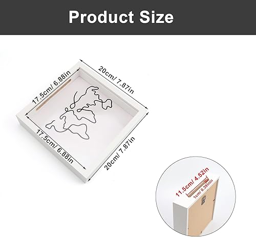 DIYCUT Boîte D'archivage D'aventure, Boite a Souvenir Voyage 20 × 20 × 4,4 cm, Cadre Photo 3D Cassette (Blanc), pour Décoration Murale, Maison, Bureau et Restaurant - Nail Gallerys