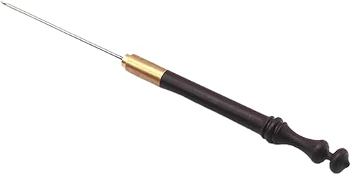 Aiguille à crochet avec manche en bois pour débutant (0,6 mm + 0,8 mm + 1,0 mm + 1,2 mm) pour fil à crochet/perles - Nail Gallerys