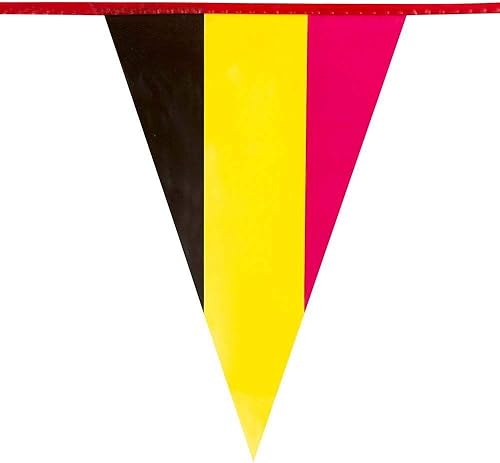 Guirlande fanions Supporter Belgique 10 mètres - Multicolore - Taille Unique - Nail Gallerys