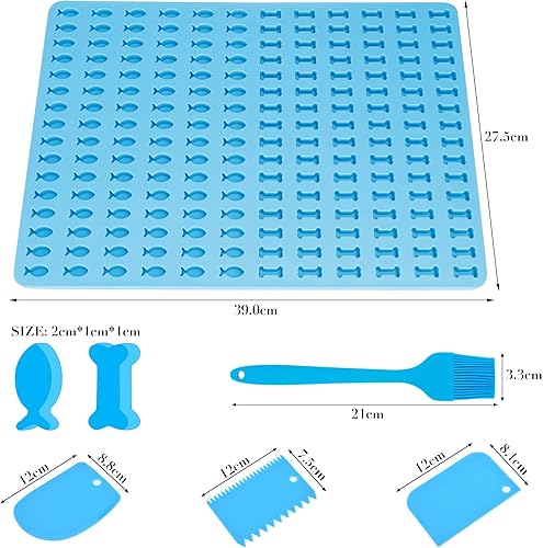 Tapis de cuisson en silicone pour biscuits pour chien avec pinceau et 3 spatules à pâte - Nail Gallerys