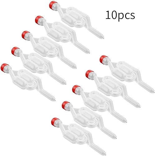 SMELEYOU Kit de SAS de Fermentation du vin, barboteur de SAS, Forme Haute Transparente de soupape d'échappement de Bouchon pour la Fabrication de vin de bière de Brassage, 10 pièces - Nail Gallerys