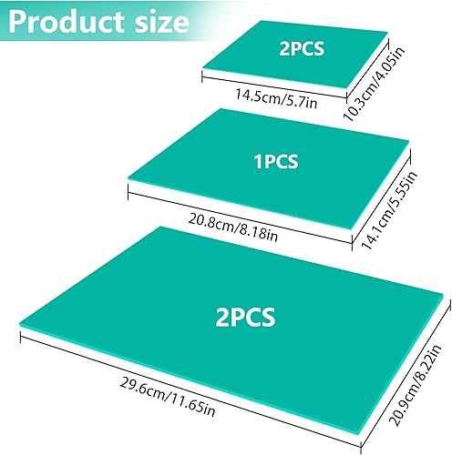 Kit de découpe de plaques d'impression Lino - 5 pièces - Feuilles A4 A5 A6 - Surface en linoléum - Surface en caoutchouc - Bloc de lino souple facile à découper pour gravure, timbres, travaux manuels - Nail Gallerys