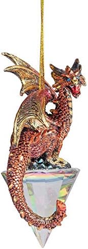 Design Toscano Ornamen de Noël en Forme de Dragon Gothique, Polyrésine, Full Color, Jumeau - Nail Gallerys