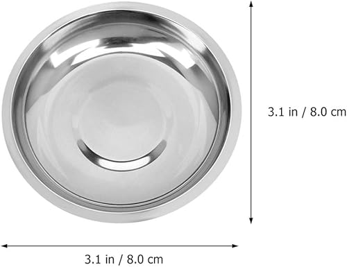 10 Pièces Plaque en Acier Inoxydable Assiettes De Soucoupe, Vinaigrette, Petits Plats à Dessert, Bol De Préparation, Daccompagnement, Fromage, Trempette - Équipement - Nail Gallerys
