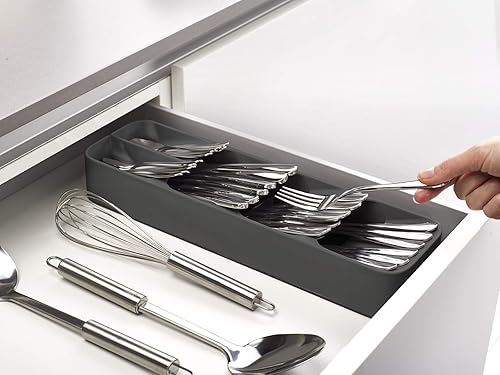 Joseph Joseph Duo 80082 Duo Cleaning & Organisation Couverts Organiseur, Gris - Nail Gallerys