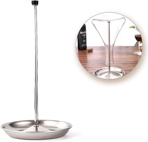 YDDZ Support Carafe de Vin Sèche Carafe, Révolution Egouttoir à Carafe, Support de Décanteur à Vin avec Tête en Silicone pour éviter les Rayures, Support Amovible avec Base Anti-Goutte - Nail Gallerys