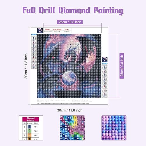 NAIMOER Peinture Diamant Dragon Adulte, 5D Dragon Diamond Painting Complet Diamant Kit Enfants, Animaux Diamant Painting Strass Point de Croix Cristal pour Murale Décor 30x40cm - Nail Gallerys