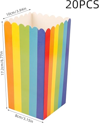 BigKego 20 Pièces Boîtes à Popcorn Sachet Pop Corn en Papier 17,2x10x8cm pour Les Fêtes Anniversaires Soirées Cinéma - Nail Gallerys