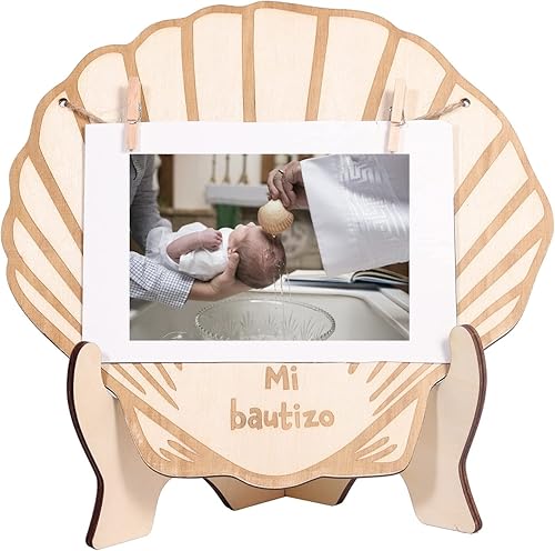 Pandiui23 Cadre photo en bois avec pinces 22x22cm, cadre photo cadeau original, cadre photos avec pincettes, cadeau Anniversaire (anniversaire) - Nail Gallerys