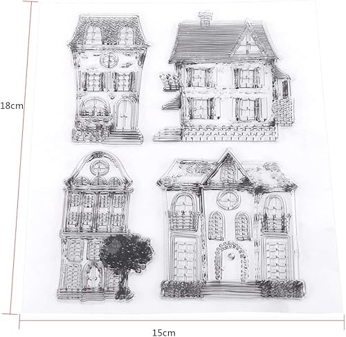 Set de Tampons Clairs Transparents Scrapbooking Stampo Maison en Silicone PVC pour DIY Loisirs Créatifs Décoration Noel Enfant - Nail Gallerys