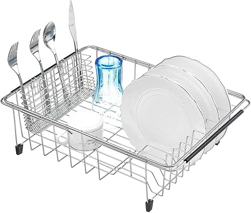 SANNO Organiseur d'argenterie – Porte-ustensiles en acier inoxydable pour cuisine argenterie - Nail Gallerys