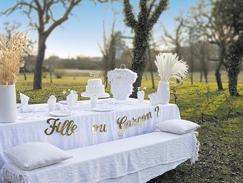 TIM & PUCE FACTORY - Guirlande Lettres Fille OU GARÇON Gender Reveal Or - Nail Gallerys