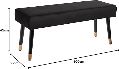 Atmosphera - Banquette Salome Noir - Velours - Nail Gallerys