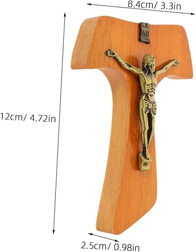 OSOLADY Croix Murale Bois Décorative Ornement Spirituel Shape Pour Bureau Et Salon Artisanat Traditionnel Avec Sculptures Intriquées Accessoire De Décoration Pour Intérieur - Nail Gallerys