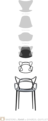 Kartell Masters, Chaise, Noir, Lot de 4 - Nail Gallerys