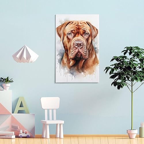 aaaaab Dogue de Bordeaux, décoration murale pour salon, 40 x 60 cm - Nail Gallerys