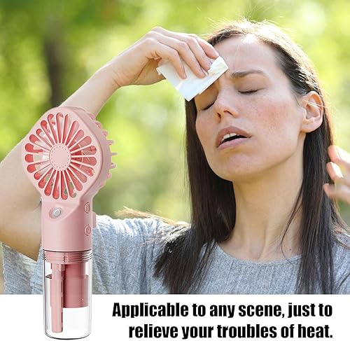 Ventilateur brumisateur d'eau – Ventilateur portatif rechargeable, 4 vitesses réglables, longue durée la batterie, ventilateur brumisateur les voyages, les garçons, les filles et les femmes élégantes - Nail Gallerys