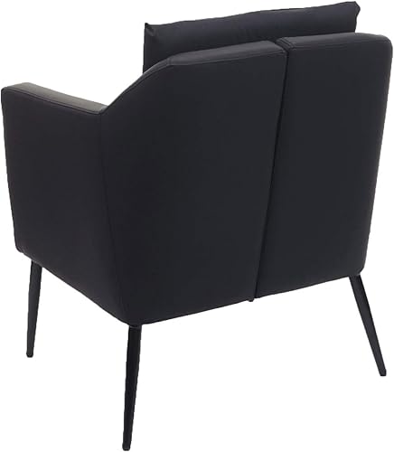 Fauteuil de Salon HWC-H93a, Fauteuil Cocktail Fauteuil Relax Fauteuil - Similicuir Noir - Nail Gallerys
