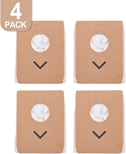 ZYNCUE Lot de 4/10 sacs à poussière de rechange pour aspirateur sans fil Eureka Stylus pour Elite NEC490BL, grande capacité de 3 l (lot de 4) - Nail Gallerys