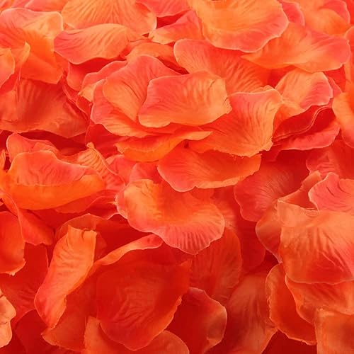 Lot de 1000 fleurs artificielles de printemps - Pétales d'orange - Fleurs artificielles en soie à suspendre pour la maison - Taille M - Taille unique - Nail Gallerys