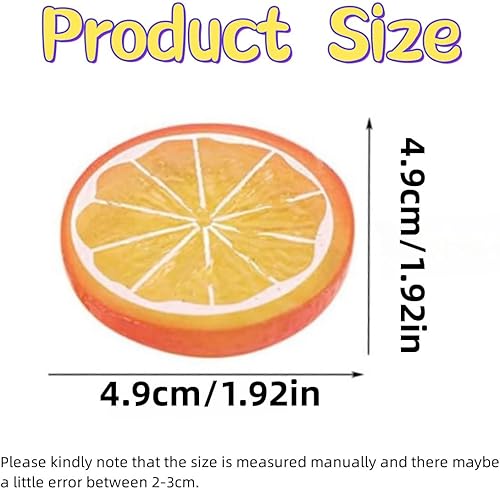 SamHeng Tranches de Limes de Citron artificielles, 12 Pack tranches de Citron en Plastique réaliste pour la Photographie Utilisation de Bricolage, Mini Petite Simulation tranches de Citron Plastic - Nail Gallerys